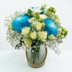 With blue beauty